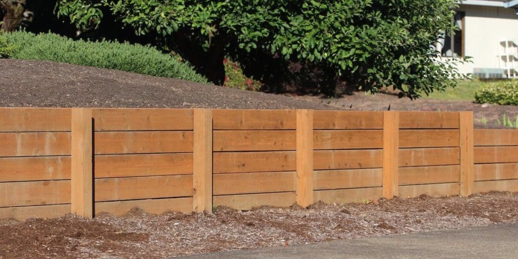 Retaining Wall made of wood