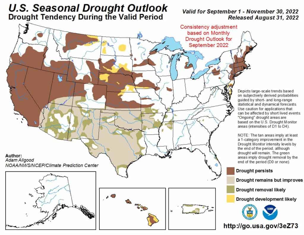 US Sesonal Drought Outlook